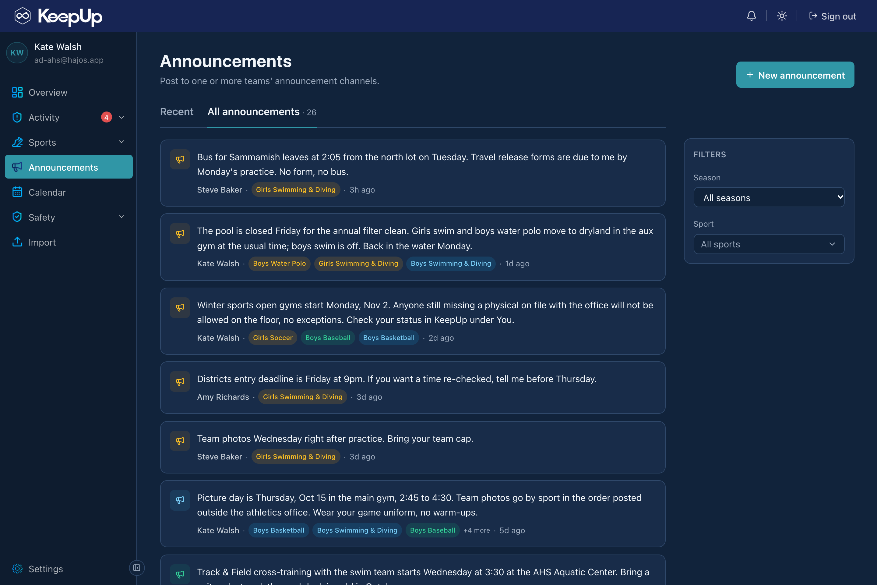Announcements that actually land