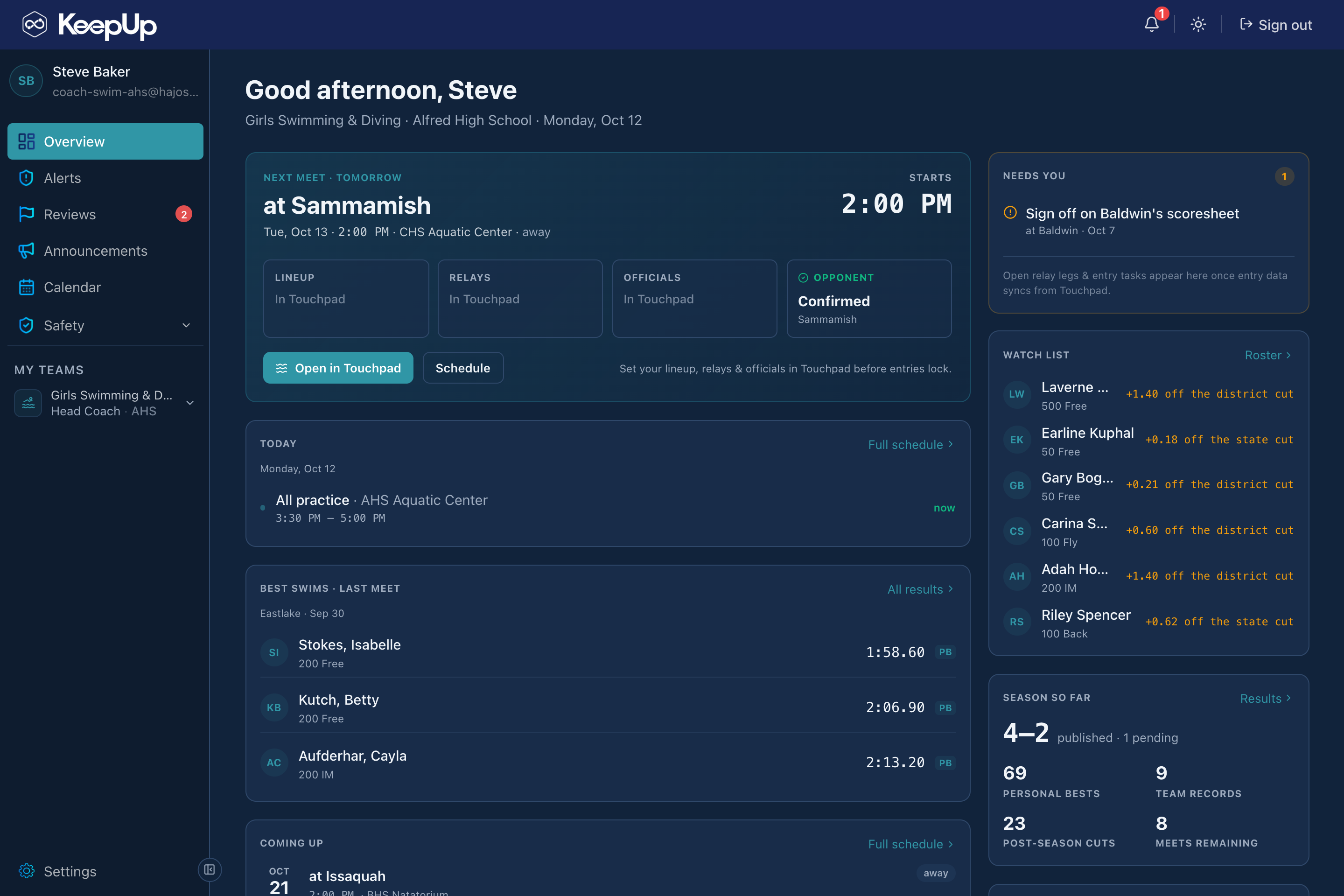 KeepUp app