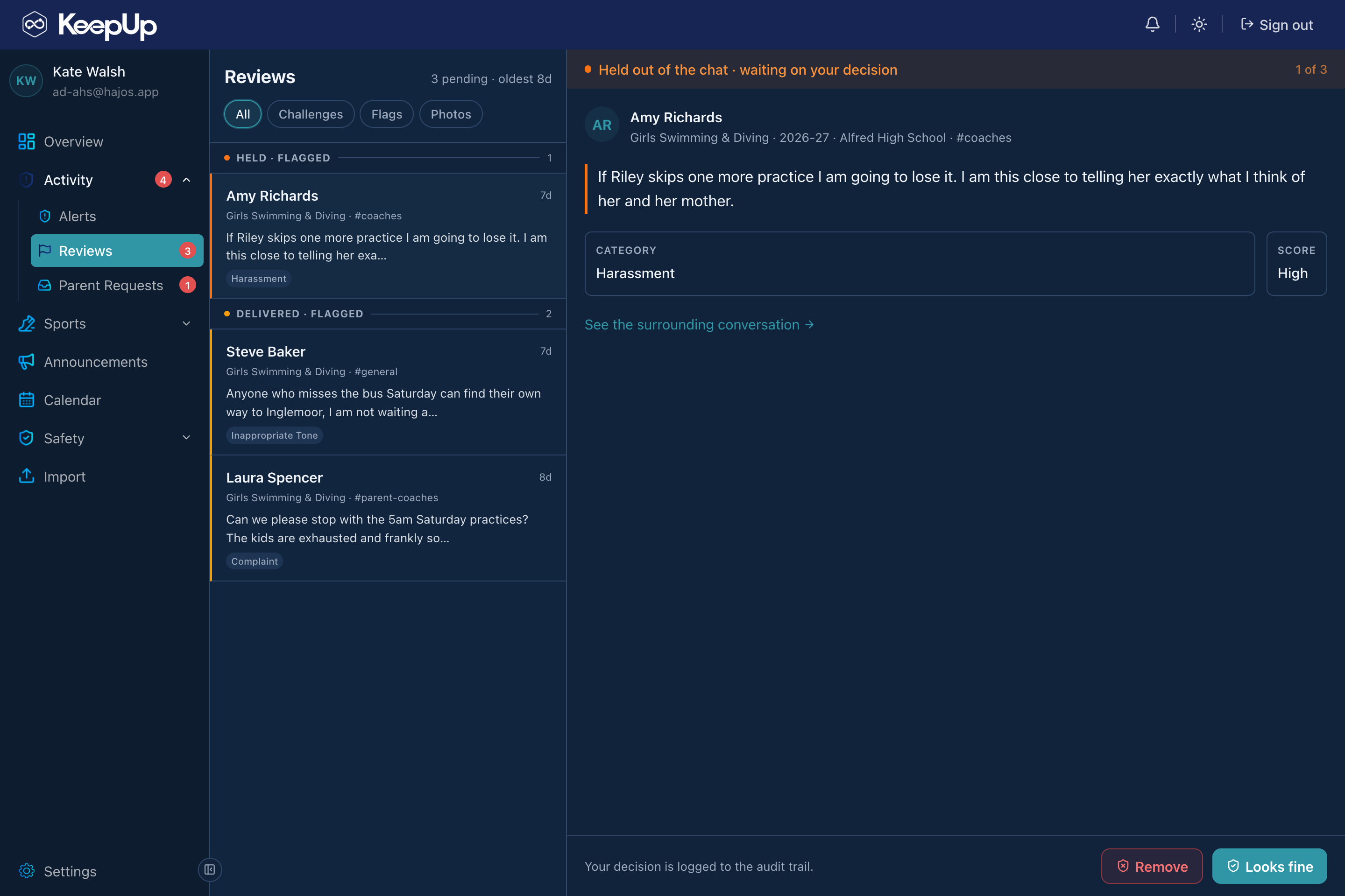 AI moderation for the adults